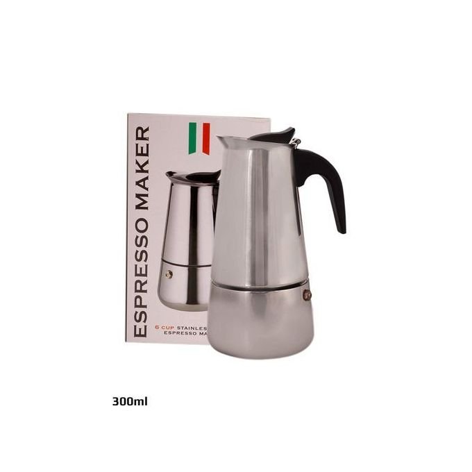 Baya Cafetière italienne expresso inox 6 tasses Baya Cafetière italienne expresso inox 6 tasses