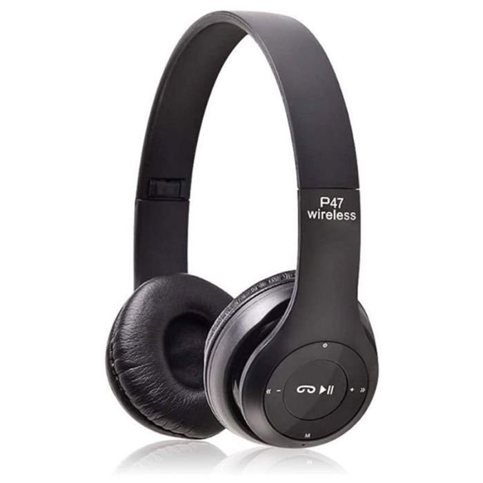 CASQUE STÉRÉO SANS FIL P47 BLUETOOTH - NOIR CASQUE STÉRÉO SANS FIL P47 BLUETOOTH - NOIR