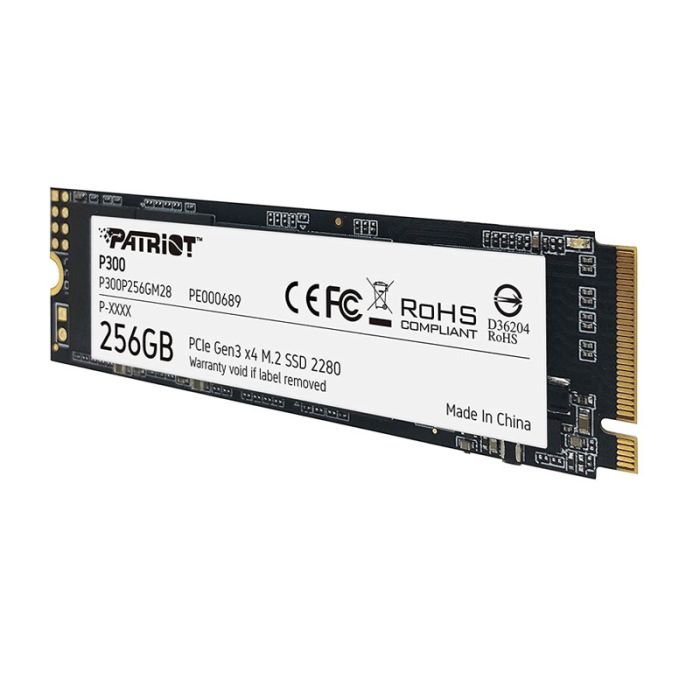 DISQUE DUR INTERNE PATRIOT P300 256 GO SSD M.2 2280 PCIE (P300P256GM28). DISQUE DUR INTERNE PATRIOT P300 256 GO SSD M.2 2280 PCIE (P300P256GM28)