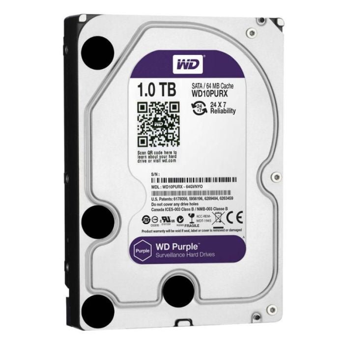 DISQUE DUR INTERNE WESTERN DIGITAL 1TO 3.5'' POUR VIDÉOSURVEILLANCE (WD10PURX) DISQUE DUR INTERNE WESTERN DIGITAL 1TO 3.5'' POUR VIDÉOSURVEILLANCE (WD10PURX)