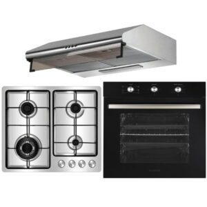 PACK ENCASTRABLE FRANCO FOUR + PLAQUE DE CUISSON + HOTTE EURO PLUS