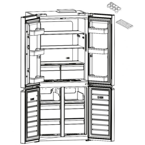 RÉFRIGÉRATEUR SIDE BY SIDE FOCUS SMART6300 620L NOFROST - INOX