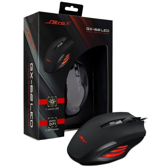 SOURIS GAMER NITROX GX-62 LED RVB - NOIR 2