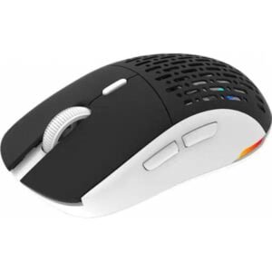 SOURIS SANS FIL GAMER AQIRYS TGA ALPHA DOUBLE MODE RGB - BLANC&NOIR
