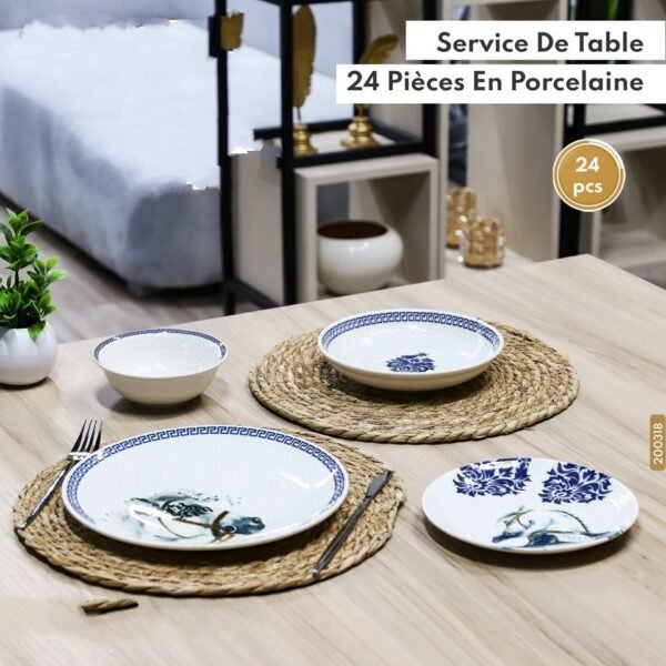 Service Petit Déjeuner 26 Pièces En Porcelaine