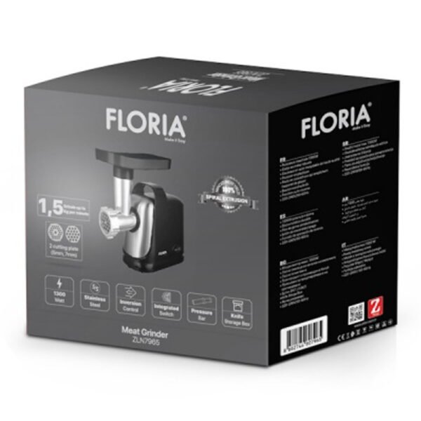 Hachoir A Viande Floria ZLN 7965 1300W Noir