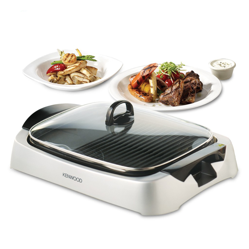 0703654-KENWOOD-Barbecue-HG266-Silver Grill électrique KENWOOD 2000 W Gris HG266